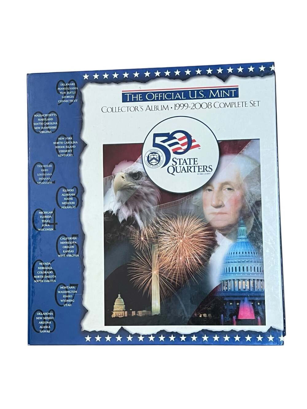 U.S. Mint 50 State Quarters Collector Album 1999-2008 coin collection book binde